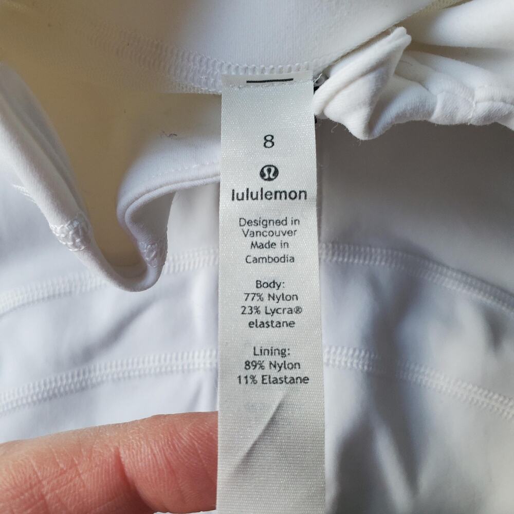 Lululemon Define Jacket Womens 8 RARE Special Edition White Cropped Full Zip - Picture 6 of 7